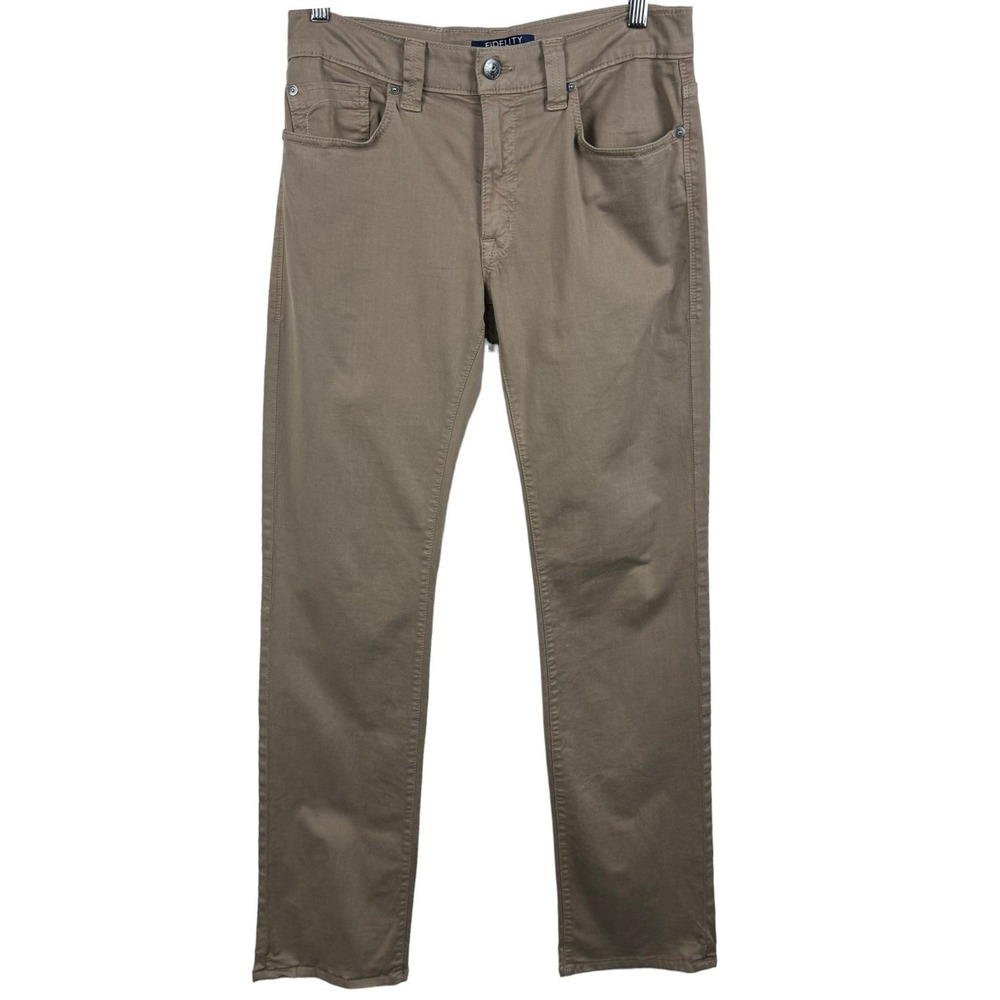 Fidelity Jeans Mens Size 31 x 34 Havana Twill Colors Pants Tan Straight‎ Fit